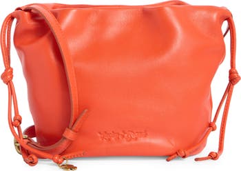 Tess Drawstring Leather Bucket Bag