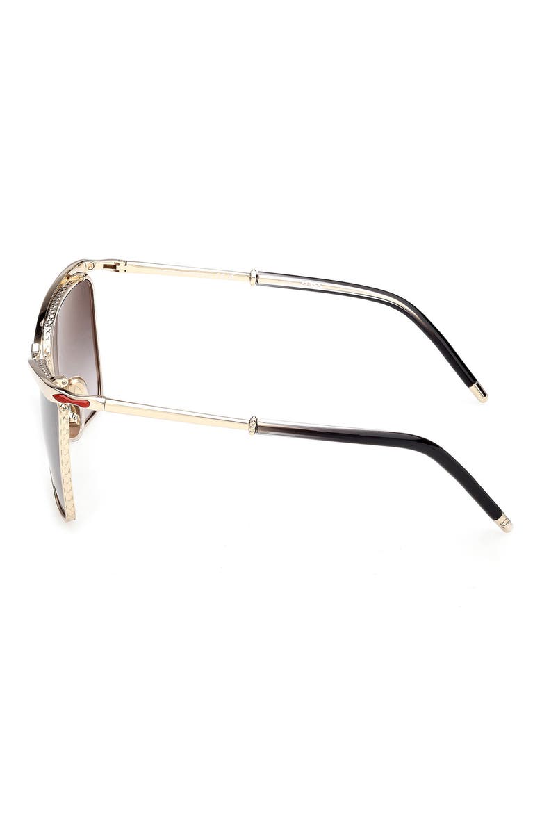 56mm Square Sunglasses, Alternate, color, PALE GOLD / ZEISS SMOKE LENS