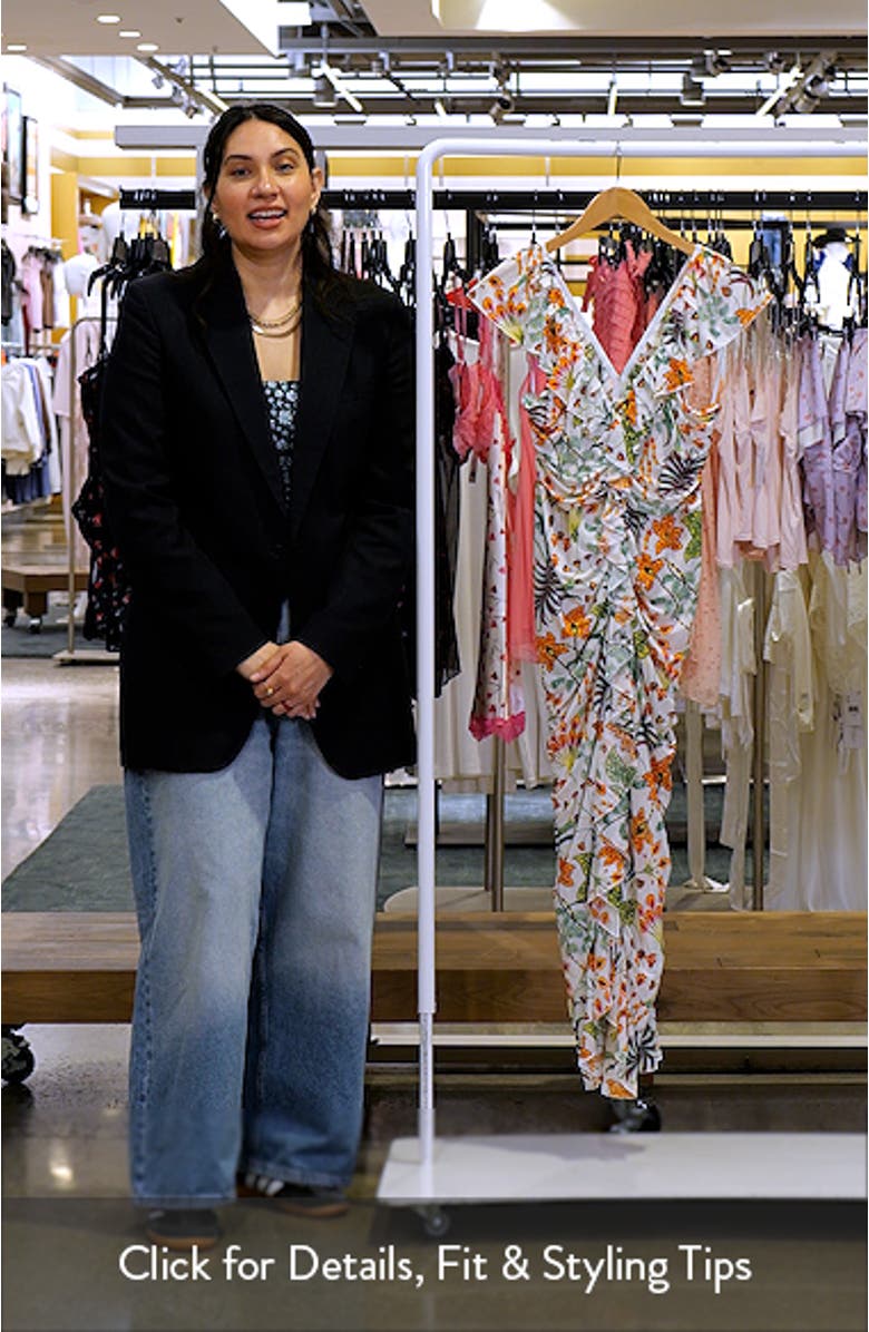 Sonia Metallic Floral Dress, sales video thumbnail