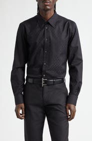 McQueen Skull Print Classic Placket Shirt