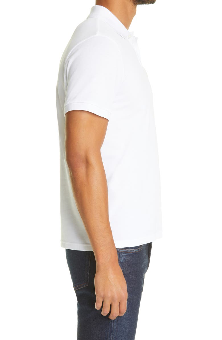 Moncler Flag Tipped Cotton Piqué Polo, Alternate, color, 