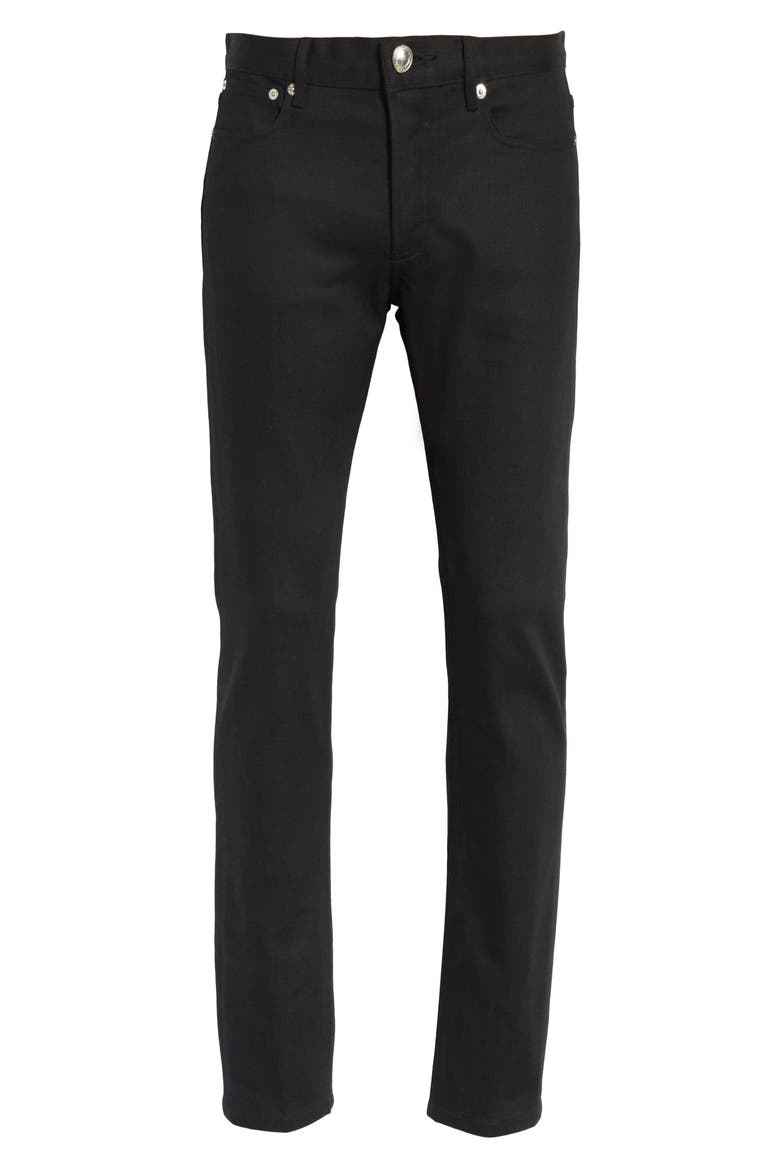 Petit New Standard Stretch Skinny Fit Jeans, Alternate, color, BLACK