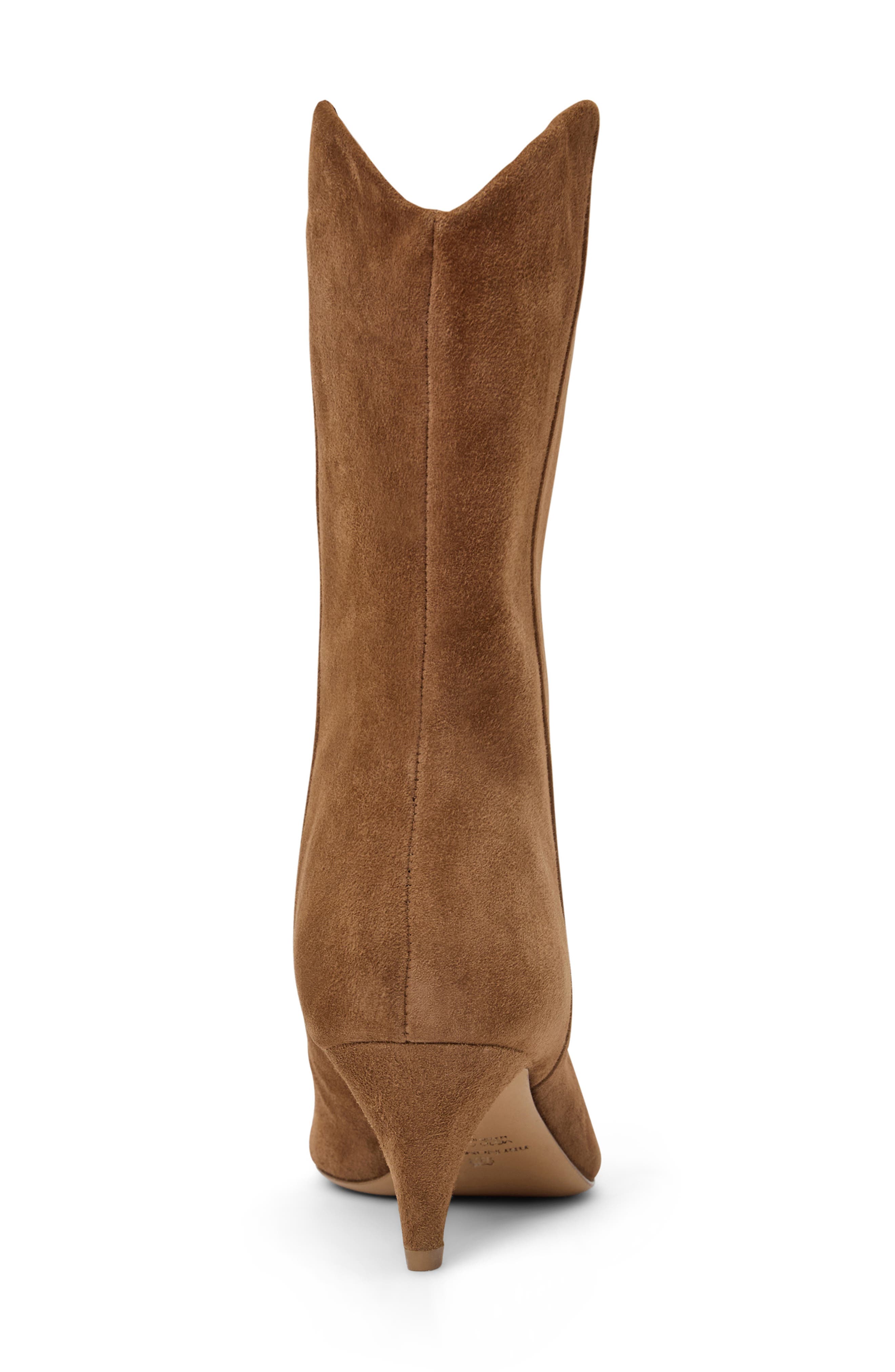 Bruno Magli Mandriana Kitten Heel Bootie, Alternate, color, Cognac Suede