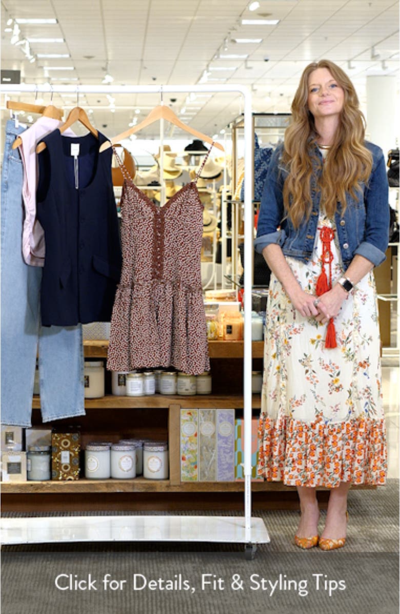 Citrus Polka Dot Lace Trim Drop Waist Sundress, sales video thumbnail