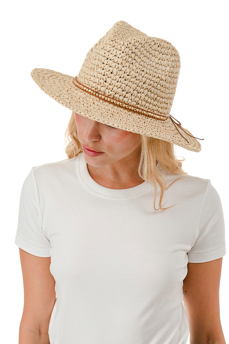 Straw Panama, Alternate, color, NATURAL