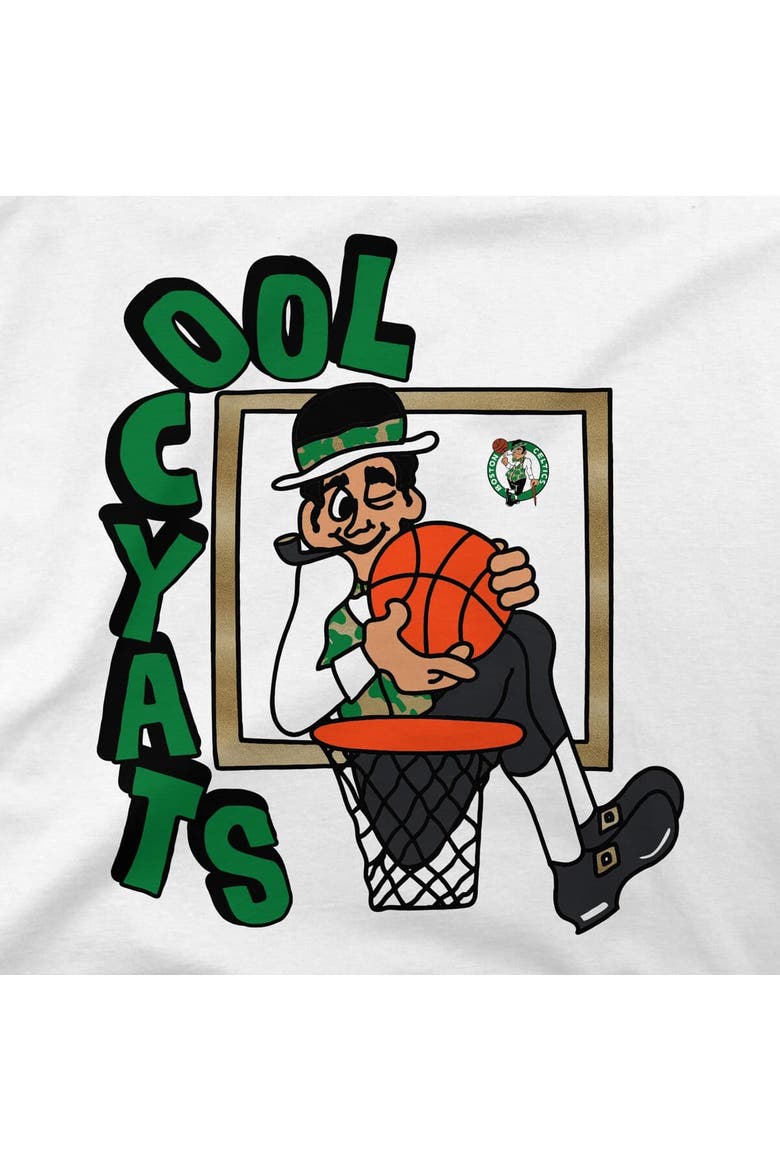 Men's Stadium Essentials White Boston Celtics NBA x Staycool Mascot Oversized T-Shirt, Alternate, color, White