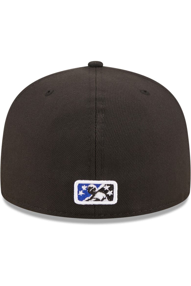 Men's New Era Black Biloxi Shuckers Authentic Collection 59FIFTY Fitted Hat, Alternate, color, Black