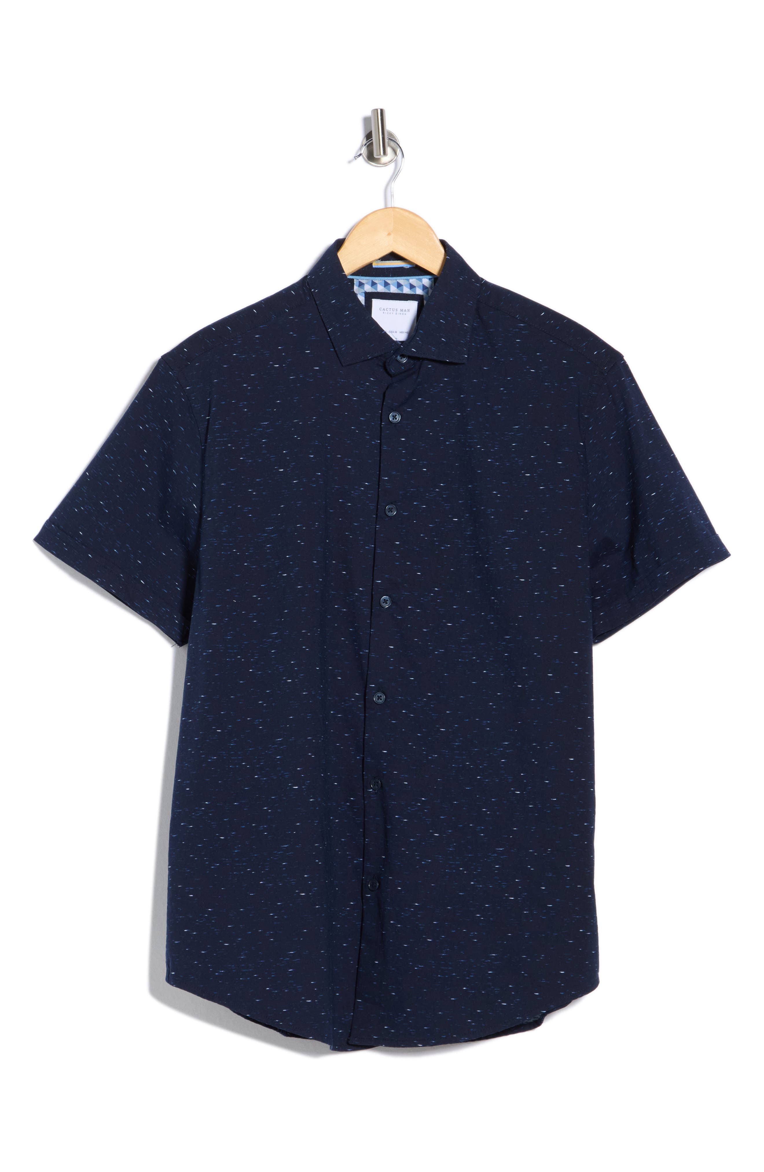 DENIM AND FLOWER Short Sleeve Button-Up Shirt