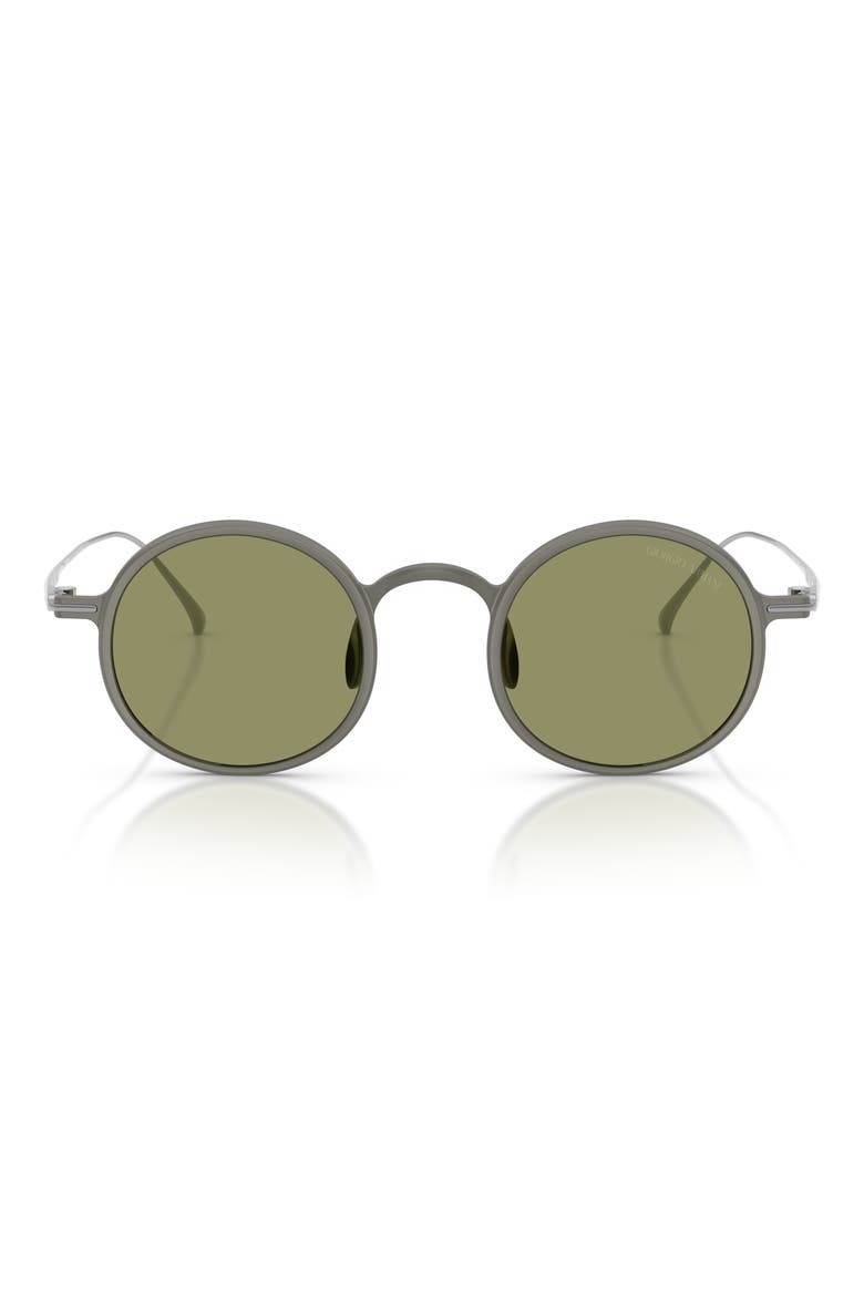 46mm Small Phantos Sunglasses, Main, color, MATTE GUNMETAL / GREEN