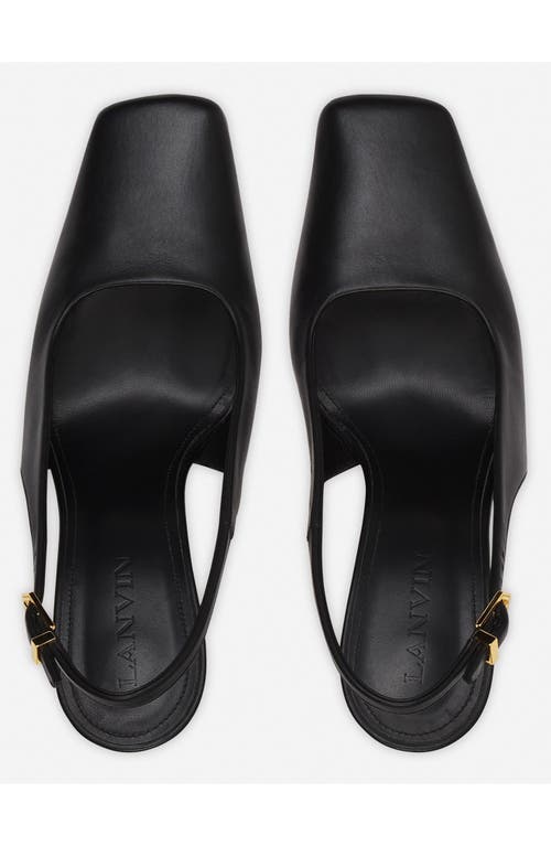 Lanvin Leather Slingback Pumps In Black