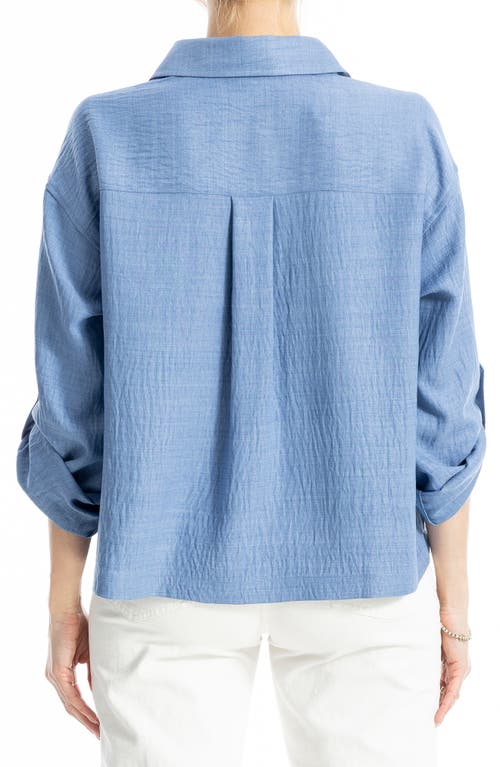 Max Studio Collared Textured Shirt