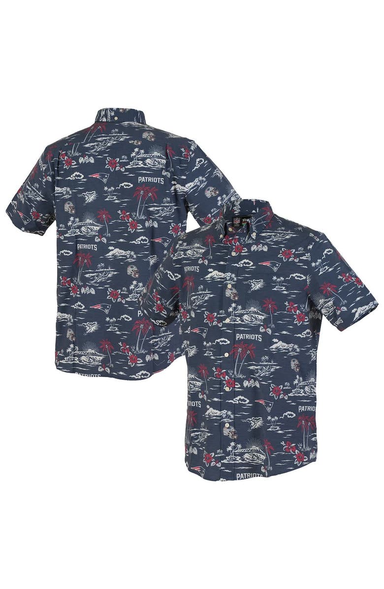 Reyn Spooner Men's Reyn Spooner Navy New England Patriots Kekai Performance Button-Down Shirt, Alternate, color, Navy