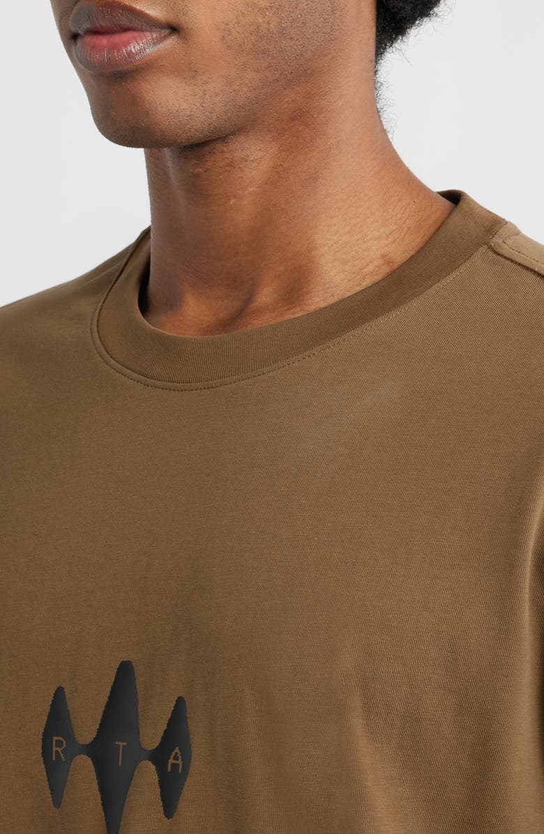 RtA Colin Oversize Graphic Print T-Shirt, Alternate, color, Teak Pirate Radio