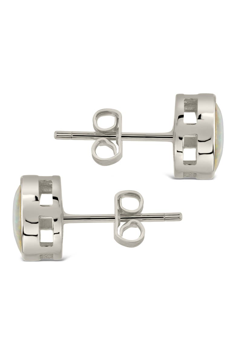 Paxe Created Opal Stud Earrings, Alternate, color, SILVER