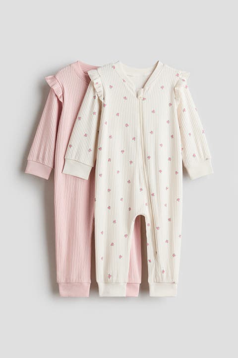 2-pack Cotton Sleepsuits