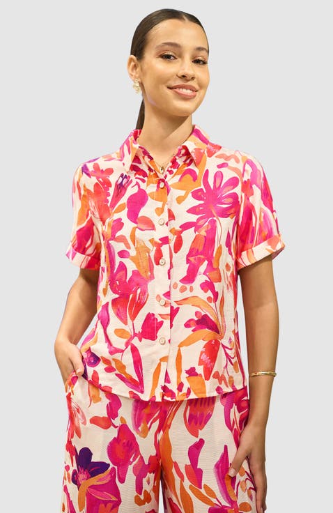 Abstract Floral Shirt