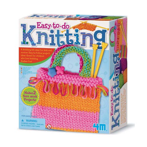 Easy to Do Knitting Kit Learn 2 Yarn Projects Set