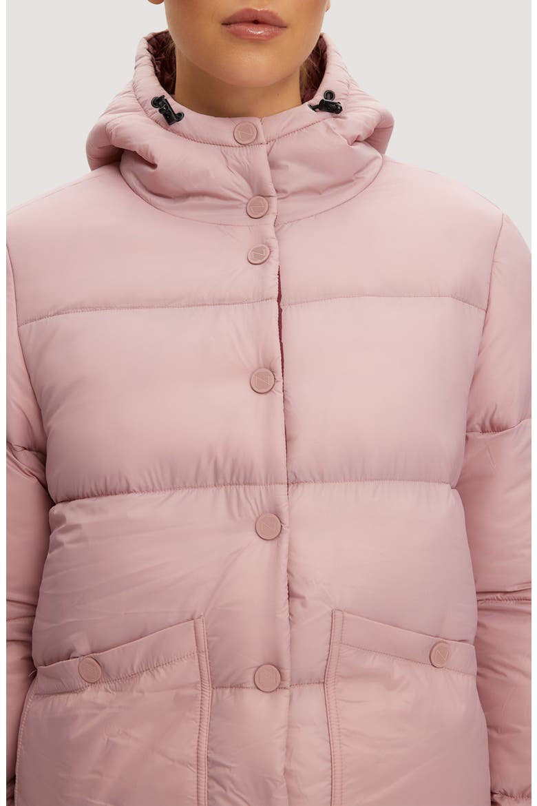 Winona Hooded Puffer Jacket, Alternate, color, DEAUVILLE MAUVE/ DARK CHERRY