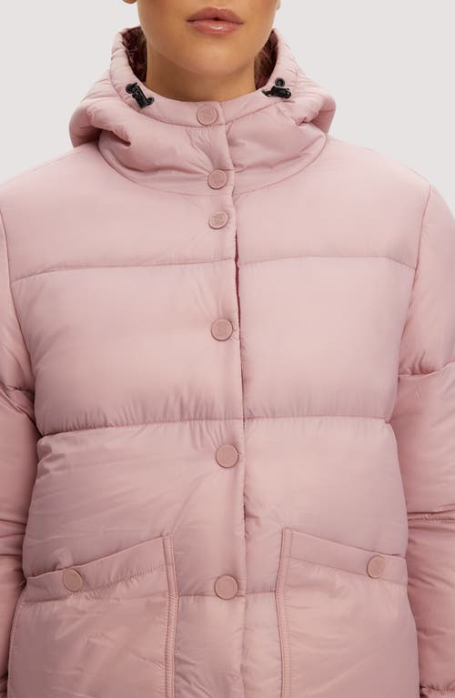 Noize Winona Hooded Puffer Jacket In Pink