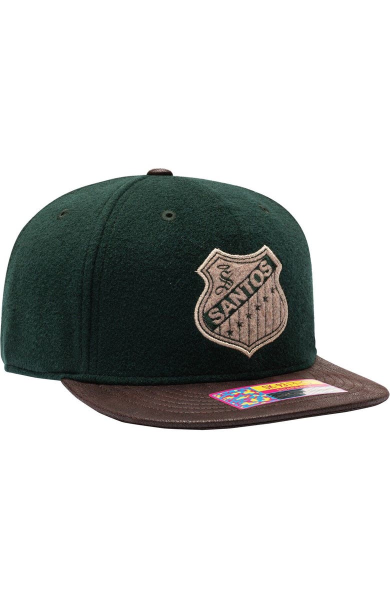 FAN INK Men's Green/Brown Santos Laguna Prep Snapback Hat, Alternate, color,