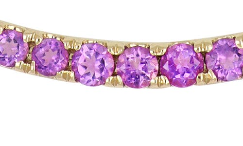 Bony Levy 14k Gold Amethyst Curved Bar Pendant Necklace In Gold