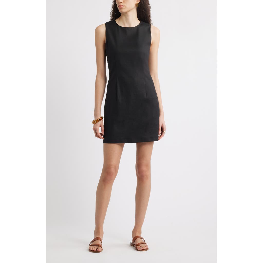 Nordstrom Sleeveless Stretch Linen Blend Minidress