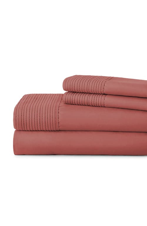 Southshore Fine Linens Premium Collection Pleated Extra Deep Pocket Sheet Set In Marsala