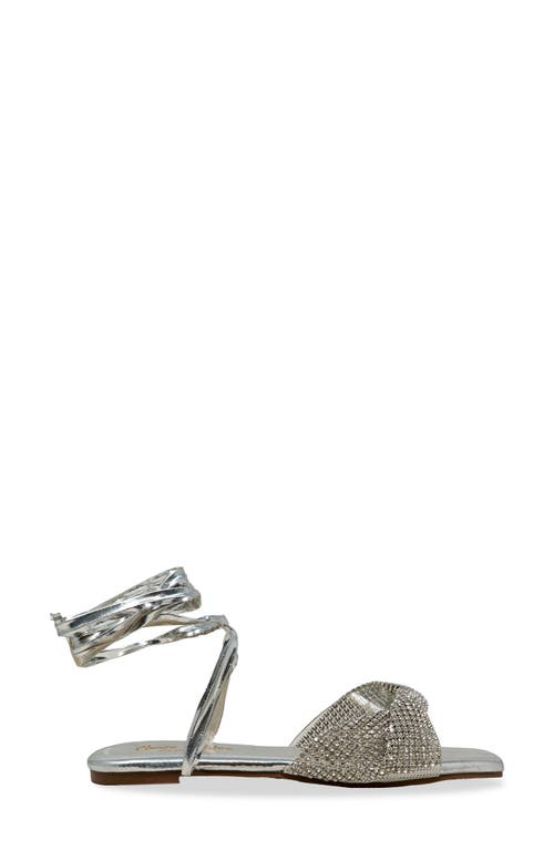 Chase & Chloe Chase And Chloe Eve Rhinestone Ankle Wrap Sandal