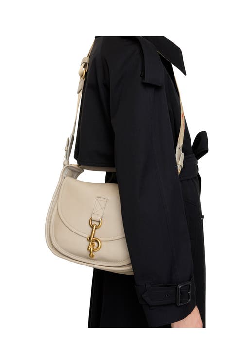 Burberry Small B Clip Messenger Bag In Neutral