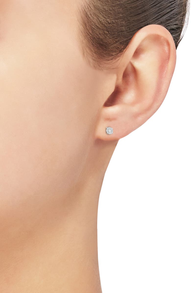 Frankie & Zoe Halo Diamond Stud Earrings, Alternate, color, White Gold