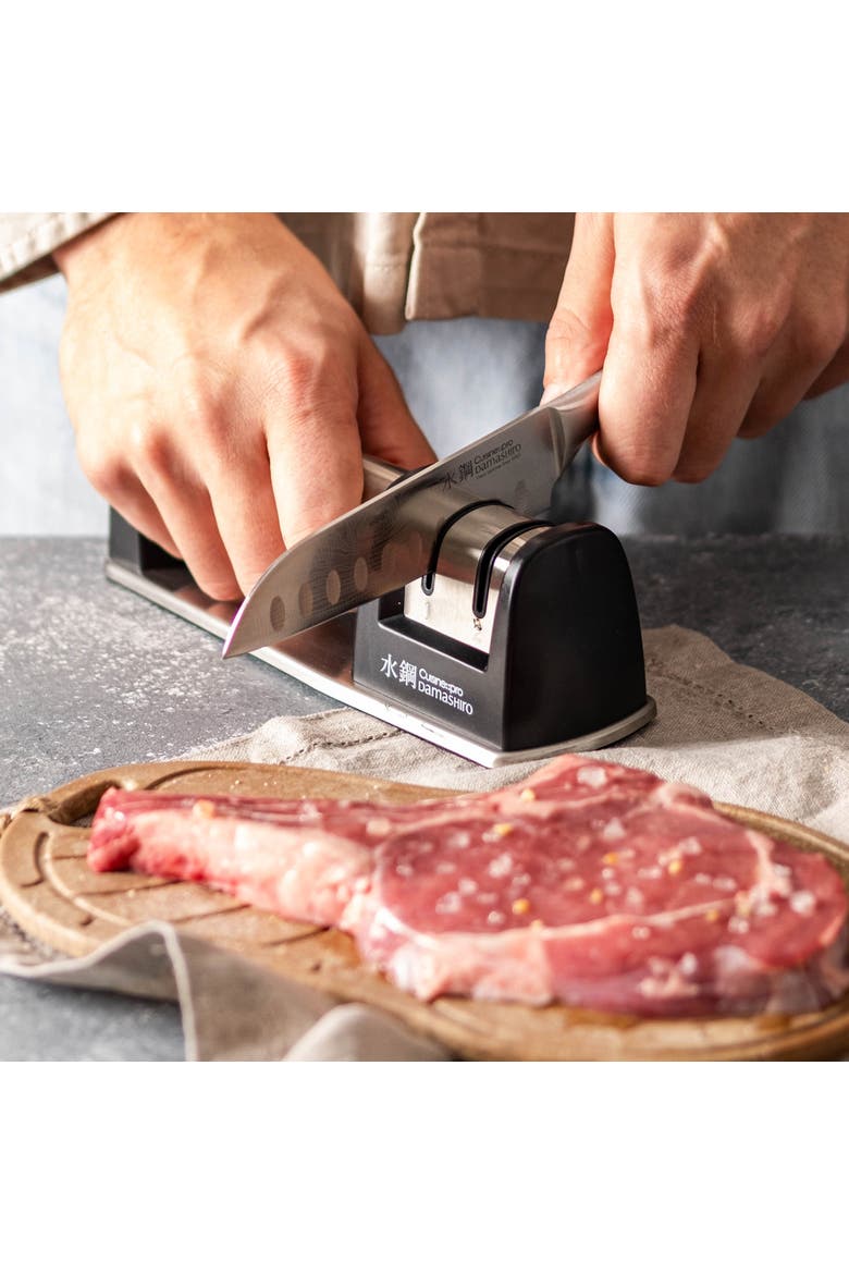 Damashiro® 2-Step Knife Sharpener, Alternate, color, Black