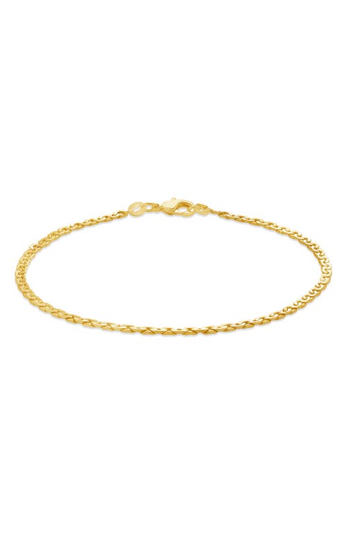 Sterling Forever 14k Plated Arya Ankle Bracelet In Gold