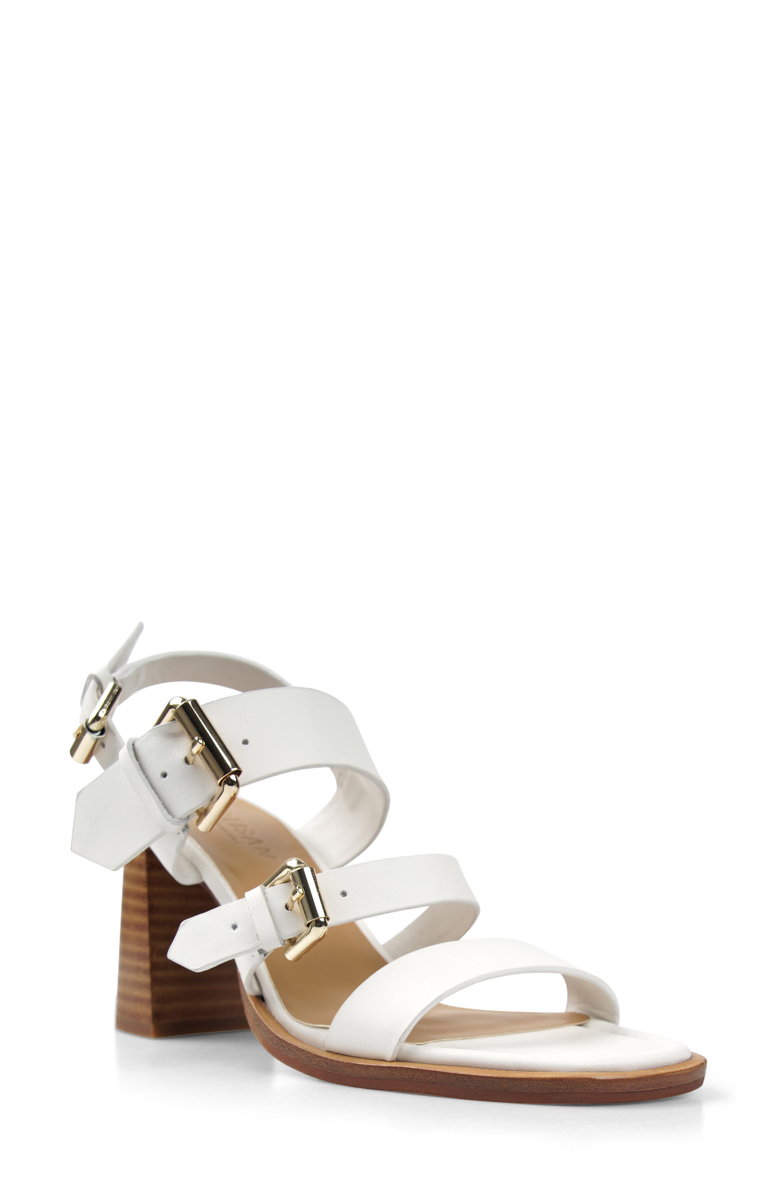 Billey Slingback Sandal, Main, color, WHITE LEATHER