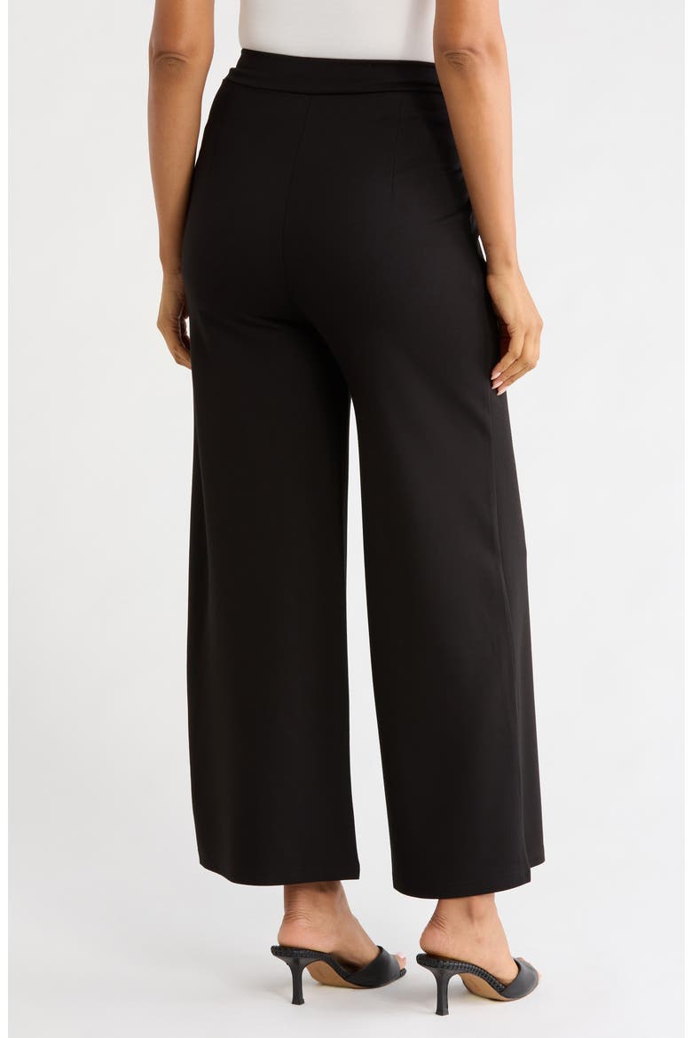 Side Buckle Wide Leg Pants, Alternate, color, BLACK