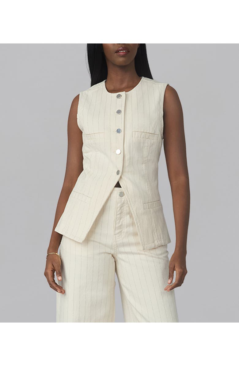 Lola Denim Emma Denim Vest, Main, color, Silver Lining