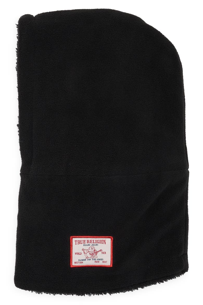 Faux Shearling Lined Beanie, Main, color, BLACK