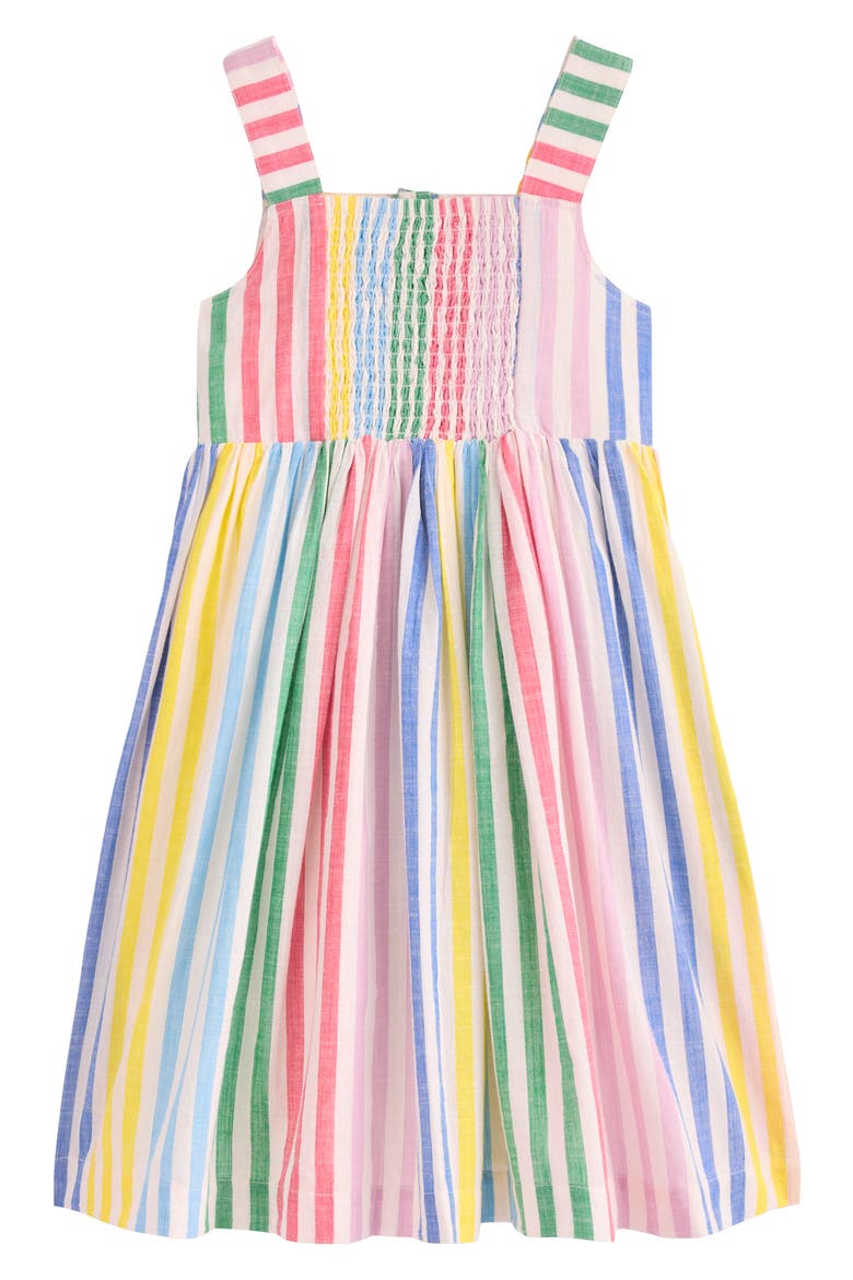 Kids' Remy Stripe Cotton Button-Up Sundress, Alternate, color, PINK MULTI STRIPE