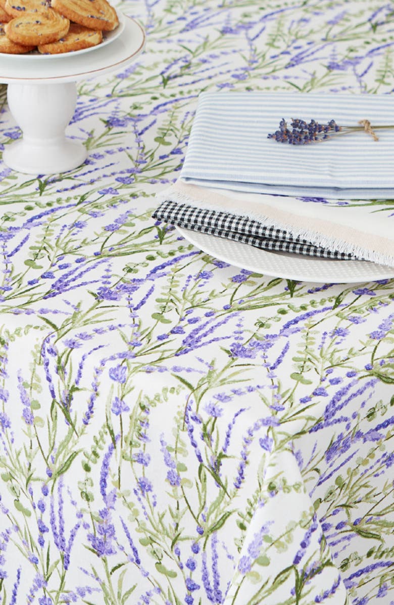 Design Imports Lavender Fields Tablecloth, Alternate, color, Purple
