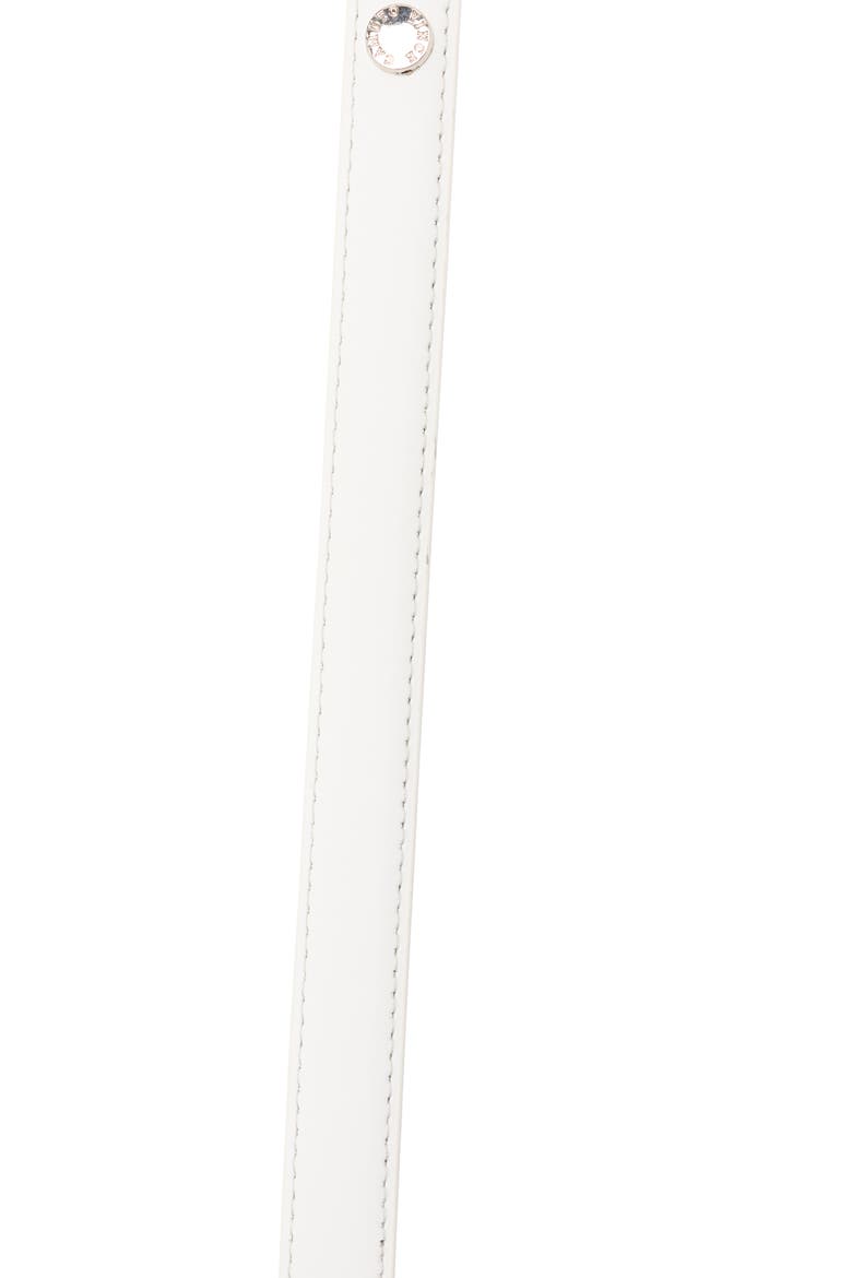 Stitch Edge Skinny Belt, Alternate, color, WHITE SILVER