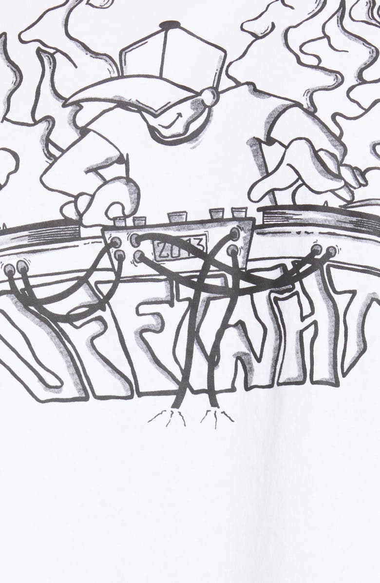 Off-White Men's DJ Play Extra Long Graphic Tee, Alternate, color,