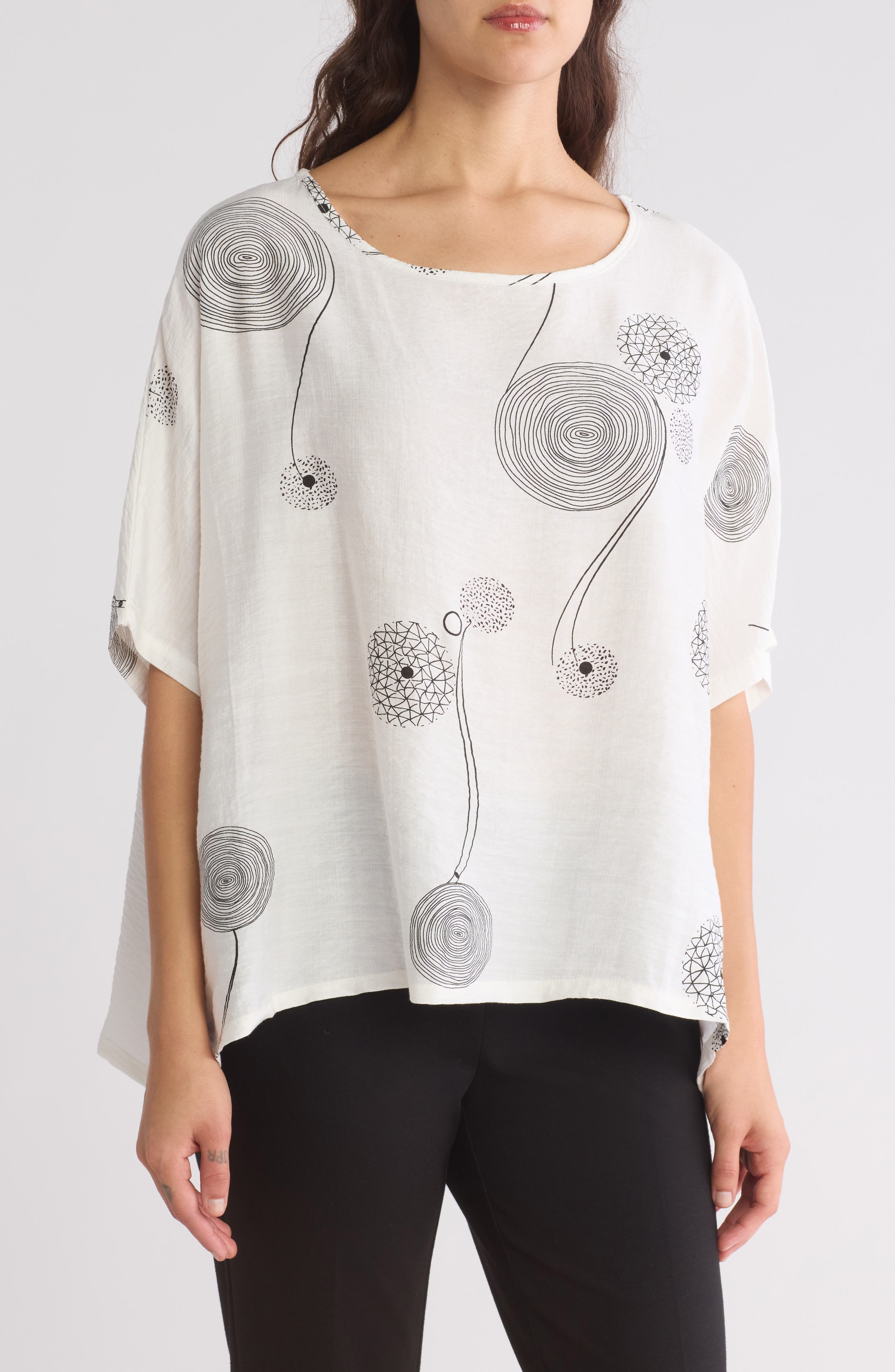 PATRIZIA LUCA Printed Loose Top