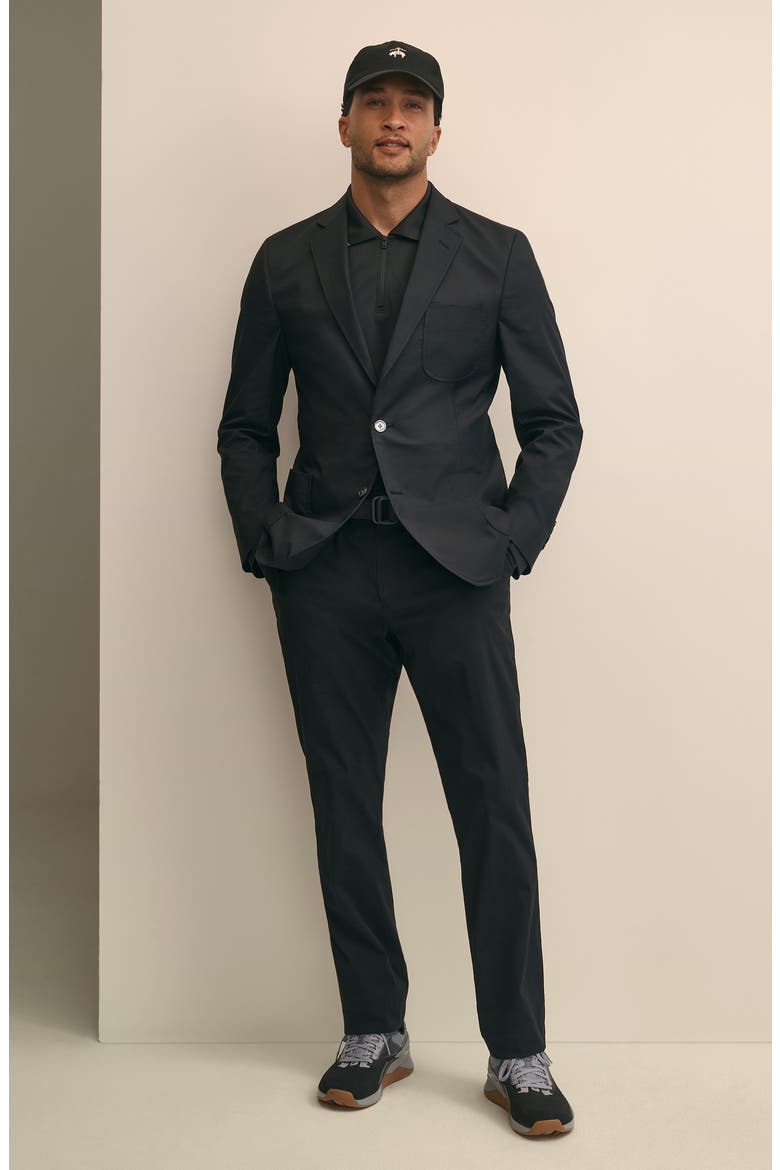Performance Series Stretch Cotton Blend Blazer Jacket, Alternate, color, CAVIAR