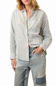Faherty Laguna Stripe Linen Button-Up Shirt