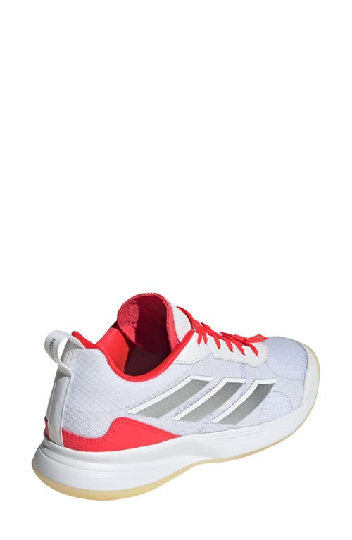 Adidas Originals Adidas Avaflash Low Tennis Shoe In White/silver Metallic/red