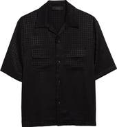 Tシャツ・カットソー AMIRI MA QUAD JACQUARD CAMP SHIRT (AMSTCA1070 ALABASTER) AMIRI MA Quad Jacquard Camp Shirt | Nordstrom