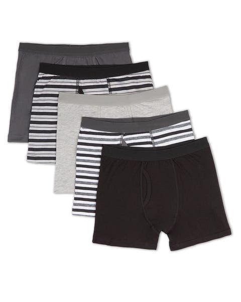 5 Pairs Solids and Stripes Multi Boxer Briefs (Toddler, Little Kid & Big Kid)