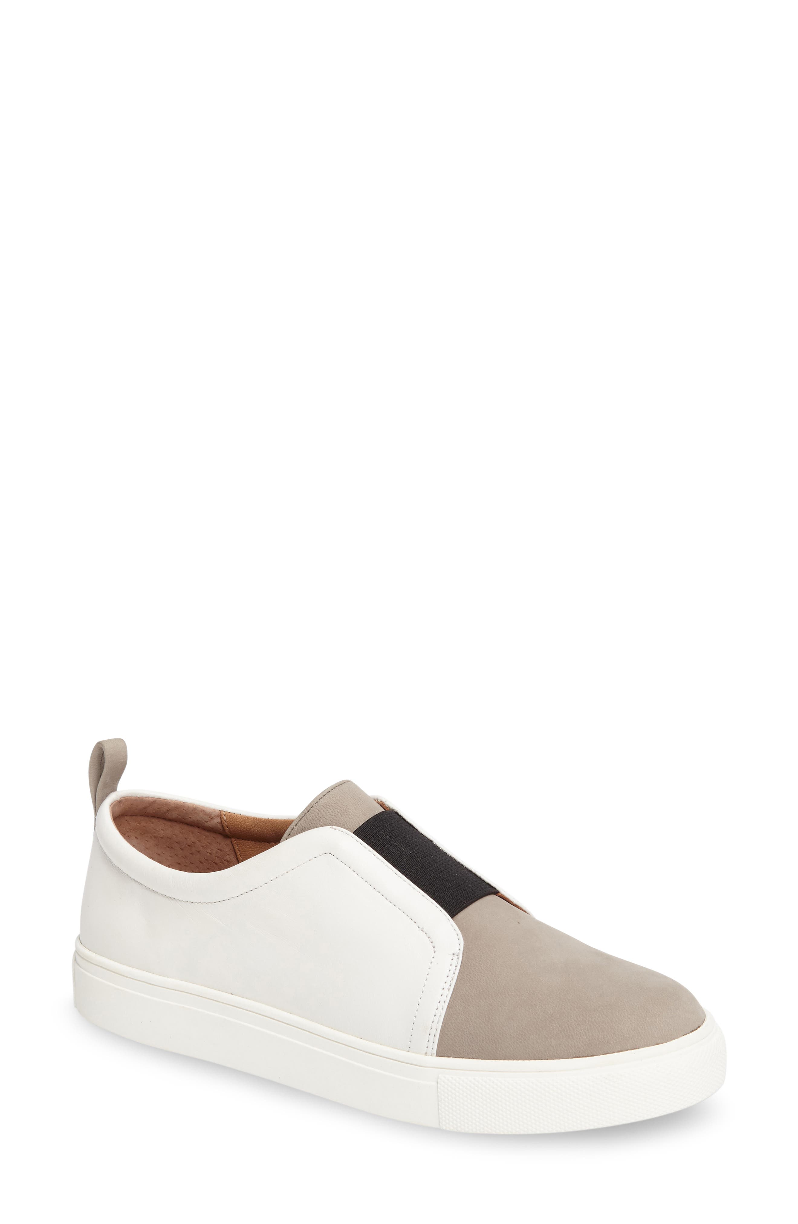 Kyle Slip-On Sneaker, Main, color, WHITE/ TAUPE LEATHER