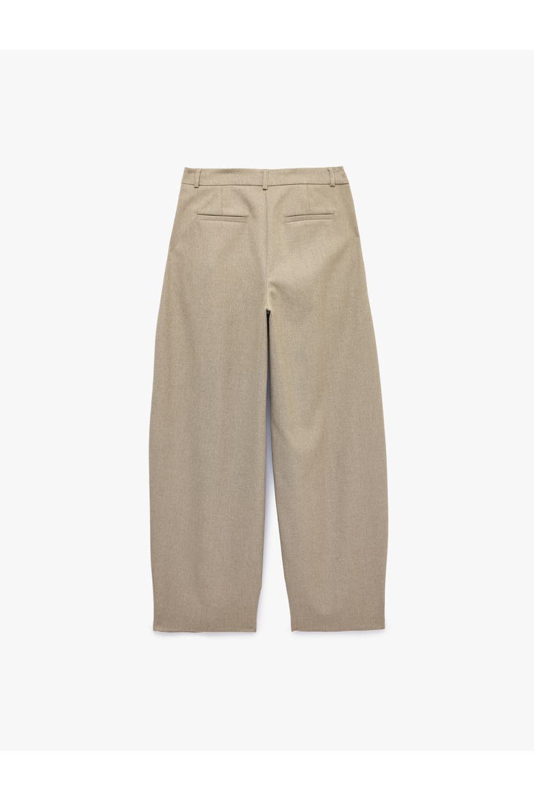 Pleated Wide Leg Tailored Barrel Pants, Alternate, color, BEIGE