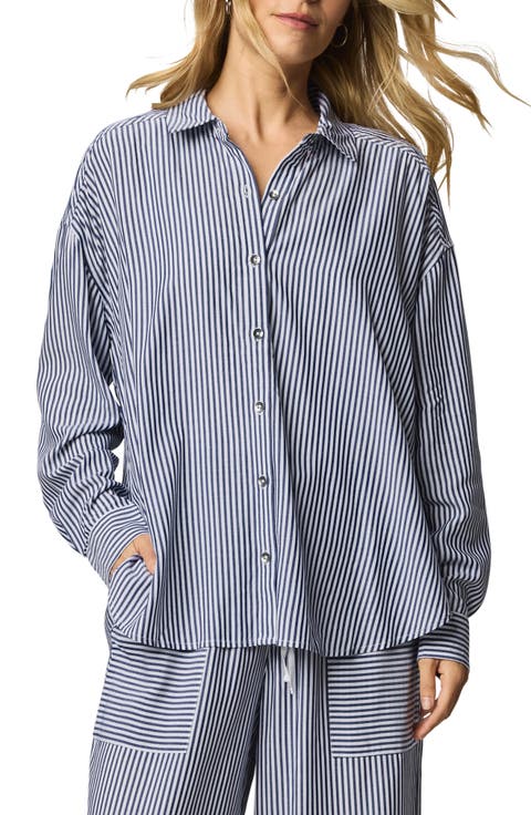 Ella Stripe Button-Up Shirt