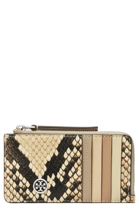 Robinson Snake Embossed Leather Card Case